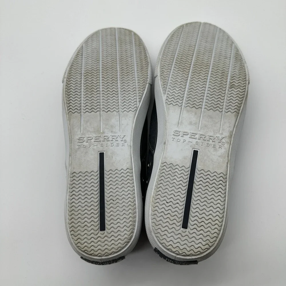 Sperry Slip On Shoes Mens 9.5 Gray‎ Canvas Top-Sider Casual Boat Nautical